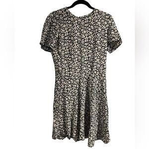 Polo Ralph Lauren Black and White Floral Short Sleeve Mini Dress Size 4